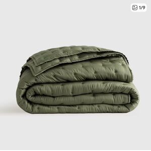 NWT QUINCE Bamboo Quilt King/Cal King Olive 7501